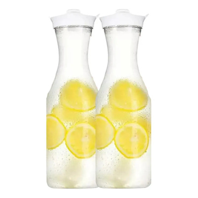 2pz Jarra Agua 1.5 L Plastico Pc Transparente Resistente
