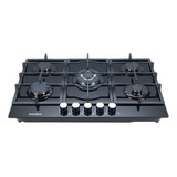 Parrilla Gas Kutchen Kpg22776b 5 Quemadores Cristal Negro