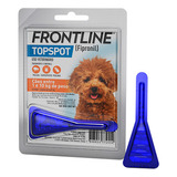 Pipeta Antiparasitário Para Pulga Merial Frontline Top Spot Antipulgas Para Cão De 1kg A 10kg Cor Azul