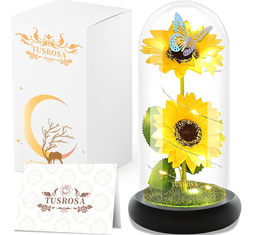 Regalos Para Ella Girasol Flores Eternas Artificiale Con Luz