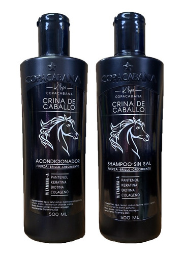 Kit Shampoo + Acondicionador Crina De Caballo 500ml