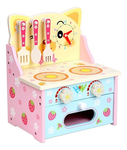 Juego De Cocina De Madera Para Niños Juguete Didáctico 