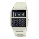 Reloj Casio Data Bank Ca-53wf-8b E-watch Color De La Correa Hueso Color Del Bisel Negro Color Del Fondo Negro