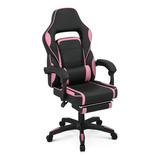 Monibloom Racing Style Gaming Chair Con Reposapiés Y Soporte