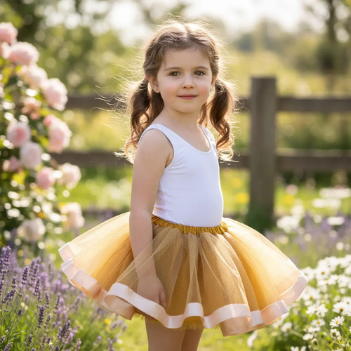 Tutu Falda Glitter Disfraz Primavera Festival Niña | Envío gratis