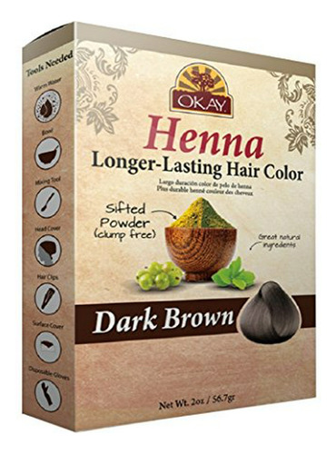 Hennas - Henna Para Cabello - Okay Longer Lasting Henna Colo