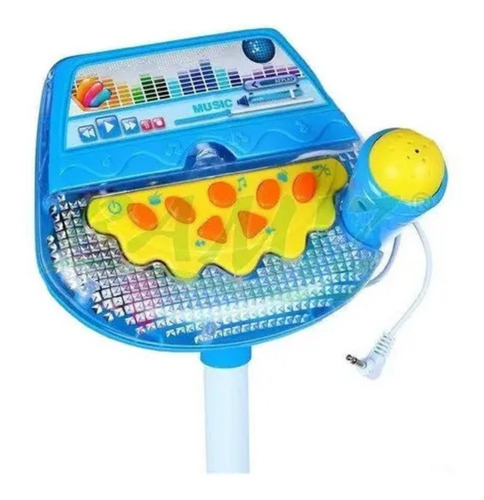 Microfono Karaoke Con Soporte Amplificador Mp3 Luz Hk-6011