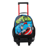 Morral Con Ruedas Para Niño Avenger Hulkcap M Blanco