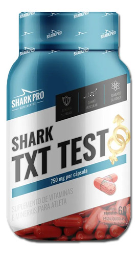 Pró Hormonal (sharkpro) Test Txt / 60 Cáps / 45g Peso Total