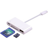 Adaptador Lightning Leitor Cartão Sd Tf Usb iPhone iPad