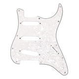 Fender Pickguard Stratocaster American Std Blanco 4 Capas Color Blanco Perlado Diseño Liso