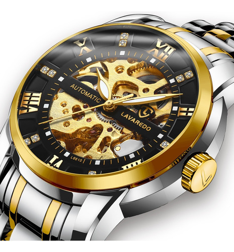 Reloj Automático Ben Nevis Esqueleto Acero Inoxidab Impermeable Y Luminoso Para Hombre Correa Plateado
