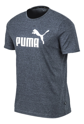 Remera Puma Essentials+ Heather Azul Solo Deportes