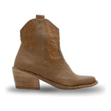 Botas Texanas Mujer Cuero Eco Original Liviana Zaira 2024