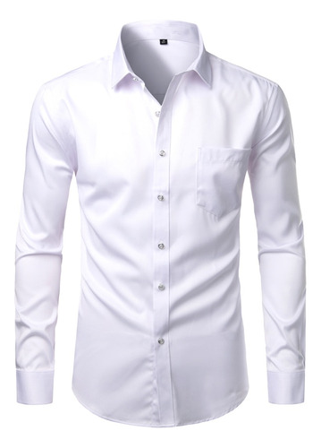 Camisa De Trabajo De Bambú Para Hombre, Camisa Informal, Cam