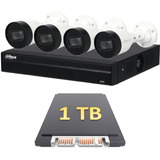 Kit Ip Dahua 4 Canales De 2mp Nvr 4 Camaras Bullet De 2 Mp