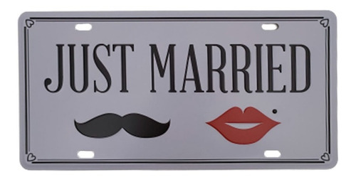 Placas Auto Italy Just Married Moblihouse