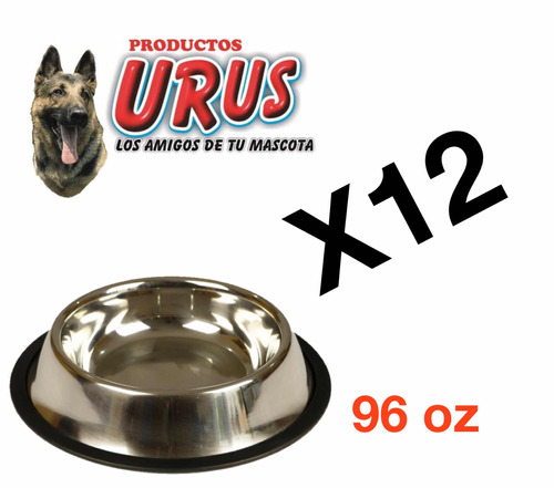 Plato De Acero 96 Oz 12 Piezas Precio Mayoreo