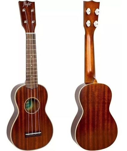 Ukulele Soprano Con Funda Caoba 12 Trastes Flight Mus-2 +