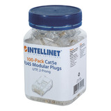 Plug Rj45 Cat5e Multifilar Utp 100pzas Intellinet 790055