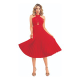 Vestido Casual Mujer Rojo 994-46