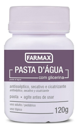 Pasta Dágua Com Glicerina Farmax 120g