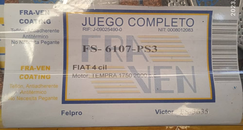 Juego Completo Empacaduras Fiat Tempra 1750 2.0 Foto 2