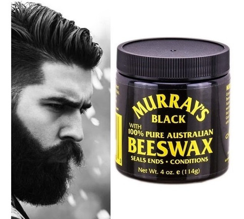 Cera Pomada Para Barba Y Cabello Murrays Black Beeswax 