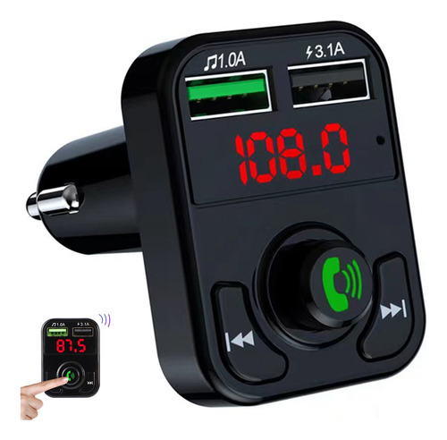 Transmisor Radio Fm Bluetooth Mp3 Usb Tf Cargador Auto