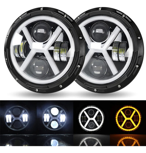 Juego Opticas Led Universal 7 P. Varios Modelos 4x4 Sux Jeep Foto 2