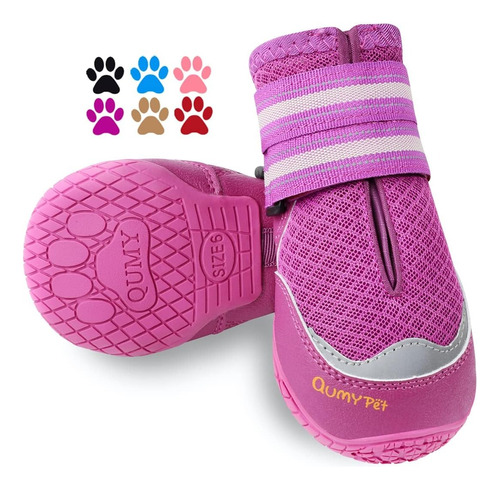 Botas Para Perro Malla Transpirable, Antideslizante 9x8 Ctms