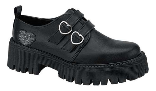 Zapato Escolar Cerrado Vi Line Fashion Negro Teens 6600