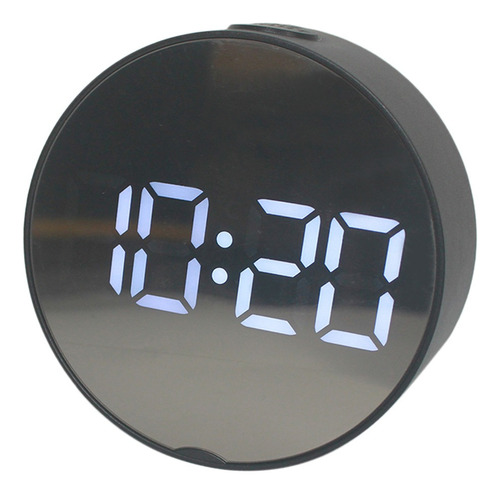 Reloj Digital De Pantalla Grande Marco Negro Luz Blanca