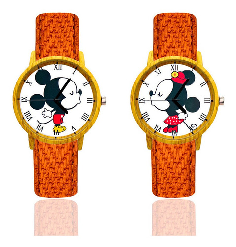 Reloj Pareja Mickey Y Minnie + Estuche Dayoshop