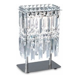 Lampara Mesa Velador Cristal Caireles Moderno Living Comedor