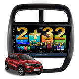 Multimidia Renault Kwid 9pol Carplay Android Auto 2gb+32gb  