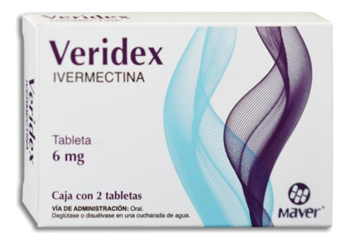 Ivermectina 6 Mg Veridex Caja 2 Tabletas Maver Laboratorios