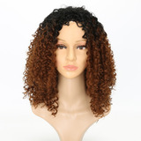 Peruca Cacheada Wig Fibra Orgânica Crespo Cabelo Afro