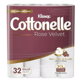 Papel Higiénico Cottonelle Rose Velvet 32pzs 250hjs Dobles
