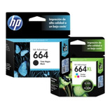 Cartucho Hp 664 Negro + 664xl Color Original 2135 2675 Combo