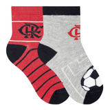 Kit 2 Pares Meia Oficial Flamengo Infantil - Ref 49200