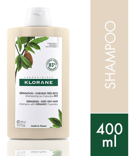 Klorane Cupuacu Bio Shampoo Cabellos Secos Y Dañados X 400