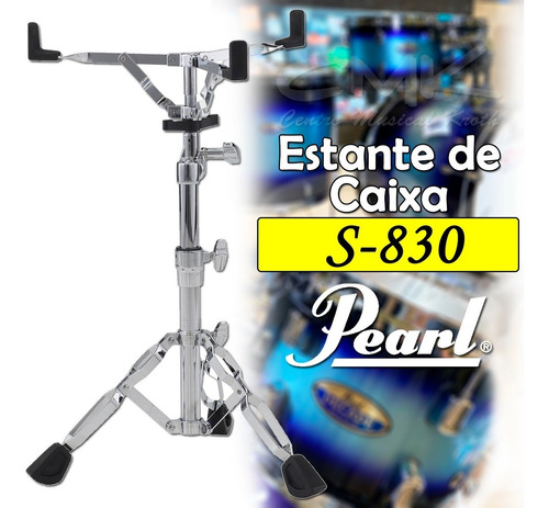 Estante S830 Pearl Para Caixa 10'' A 14'' Reforçada Bateria