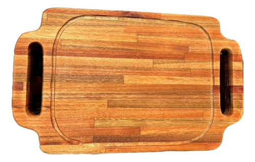 Tabla Para Asado Picada Madera Eucalipto 50x30x3 Con Asas