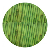 Mantel Pvc Bamboo Redondo 1,60 M Color Verde Bambu