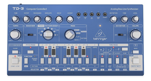 Sintetizador Behringer Td-3-bu Analógico Azul De 16 Pasos