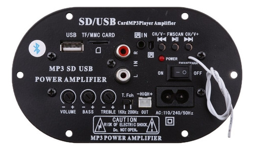 Bluetooth Mp3 Reproductor Amplificador Bocina Radio Fm Usb
