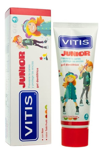 Vitis Junior Gel Dentrifico Para Niños 75 Ml