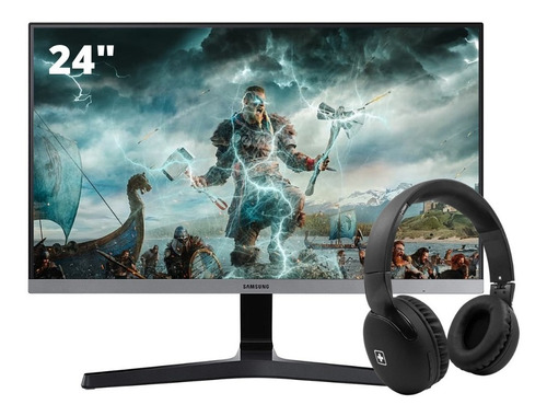 Monitor Gamer Samsung 24  Ls24r350fzlxzx 75hz + Audifonos