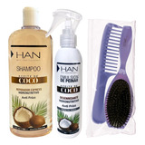 Han Shampoo + Crema De Peinar Coco Hidronutritivo+ Kit Peine